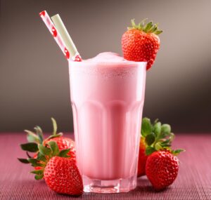 Strawberry milkshake 3